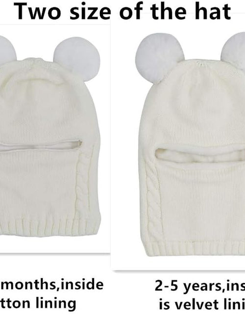 Load image into Gallery viewer, Baby Winter Hat Scarf Set, Unisex Infant Toddler Kids Hat Scarf
