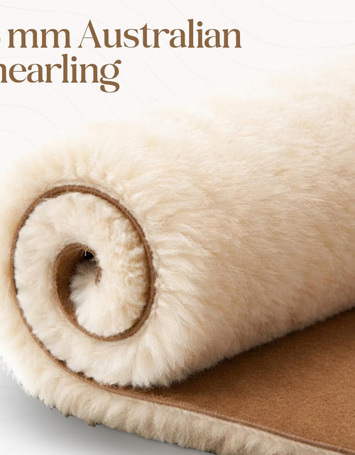 Load image into Gallery viewer, Genuine Australian Sheepskin Women Slippers, Water-Resistant Warm and Fluffy Outdoor House Slippers for Women
