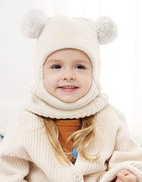 Load image into Gallery viewer, Baby Winter Hat Scarf Set, Unisex Infant Toddler Kids Hat Scarf
