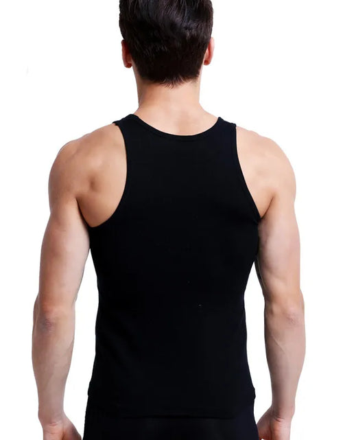 Load image into Gallery viewer, 3Pcs/Lot Man'S 100% Cotton Solid Seamless Underwear Brand Clothing Mens Sleeveless Tank Vest Comfortable Undershirt Undershirts
