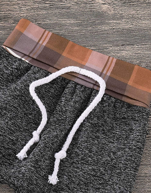 Load image into Gallery viewer, Toddler Infant Baby Boys Clothes Plaid Long Sleeve Hoodie Sweatshirt Pants Fall Winter 2Pcs Outfits Set
