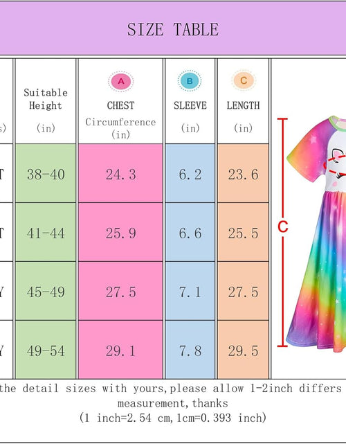 Load image into Gallery viewer, Doll and Girl Matching Nightgown Unicorn Outfit Pajamas Night Dress for Girls and 18" Dolls Clothes
