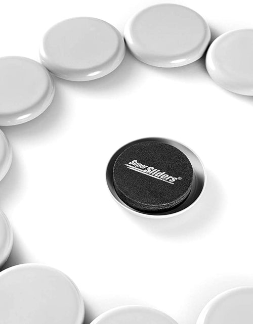 Load image into Gallery viewer, 2 1/2" round Reusable Furniture Sliders for Carpet - Effortless Moving and Surface Protection, Gray (8 Pack)
