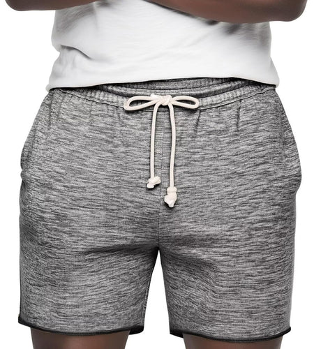 Mens Lounge Shorts Knit Terry Cloth Drawstring Athletic Sweat Shorts with Pockets 6 Inch
