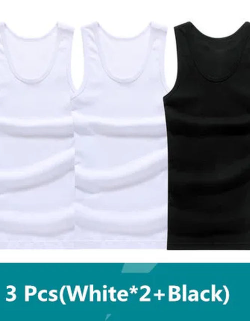 Load image into Gallery viewer, 3Pcs/Lot Man'S 100% Cotton Solid Seamless Underwear Brand Clothing Mens Sleeveless Tank Vest Comfortable Undershirt Undershirts
