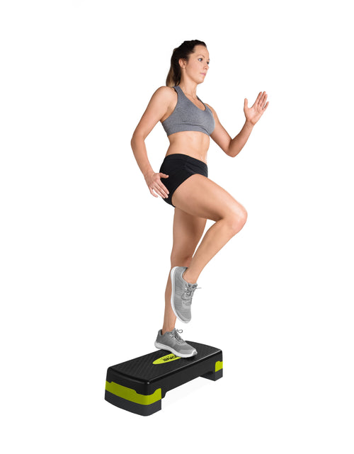 Load image into Gallery viewer, Aerobic Step Platform, Black and Yellow
