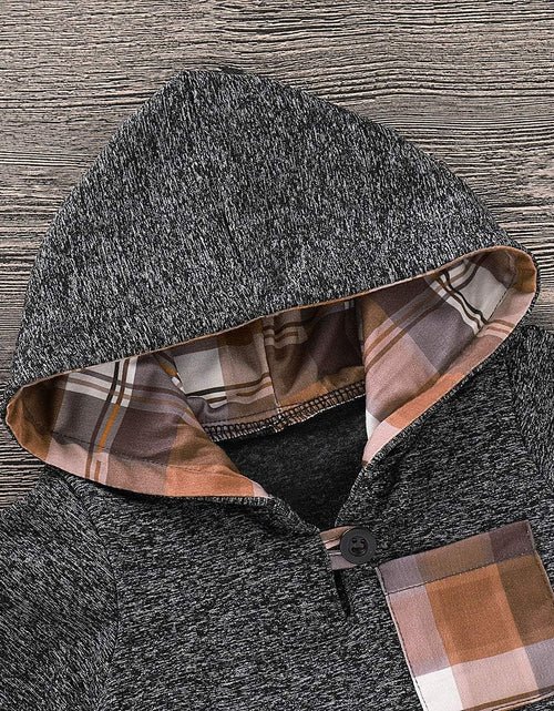 Load image into Gallery viewer, Toddler Infant Baby Boys Clothes Plaid Long Sleeve Hoodie Sweatshirt Pants Fall Winter 2Pcs Outfits Set
