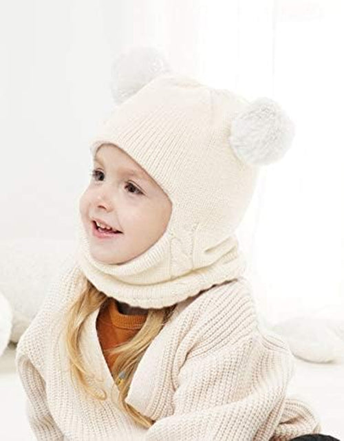 Load image into Gallery viewer, Baby Winter Hat Scarf Set, Unisex Infant Toddler Kids Hat Scarf
